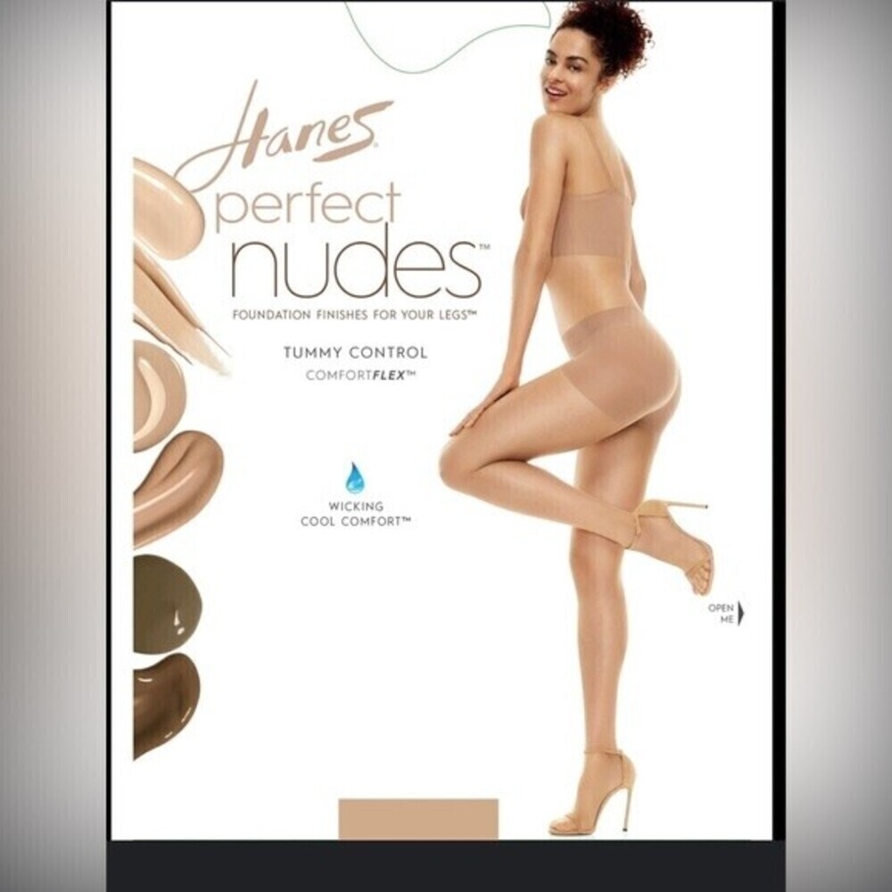 Hanes Silk Reflections Women's Perfect Nudes Control Top Pantyhose. Size 1/2x.
